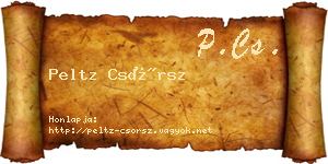 Peltz Csörsz névjegykártya